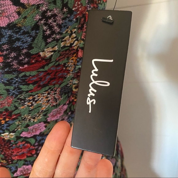 Lulu’s Floral Ruched Ruffle Spaghetti Strap Dress - Picture 7 of 10